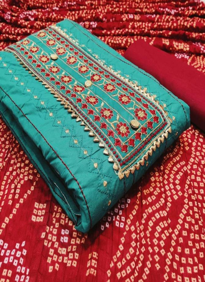 Designer Suit Latest Collection Of Festive Wear Embroidered Cotton Dress Material